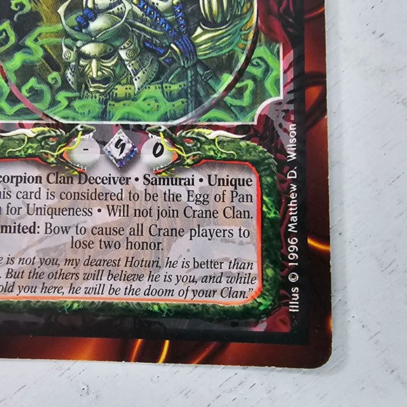 Legend of the Five Rings L5R CCG PROMO The False Hoturi - Picture 6 of 6